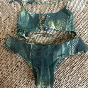 Midori Green Leaf Bikini Set